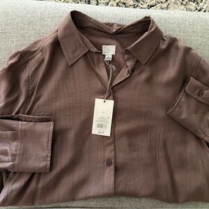 Brown Button Down Shirt